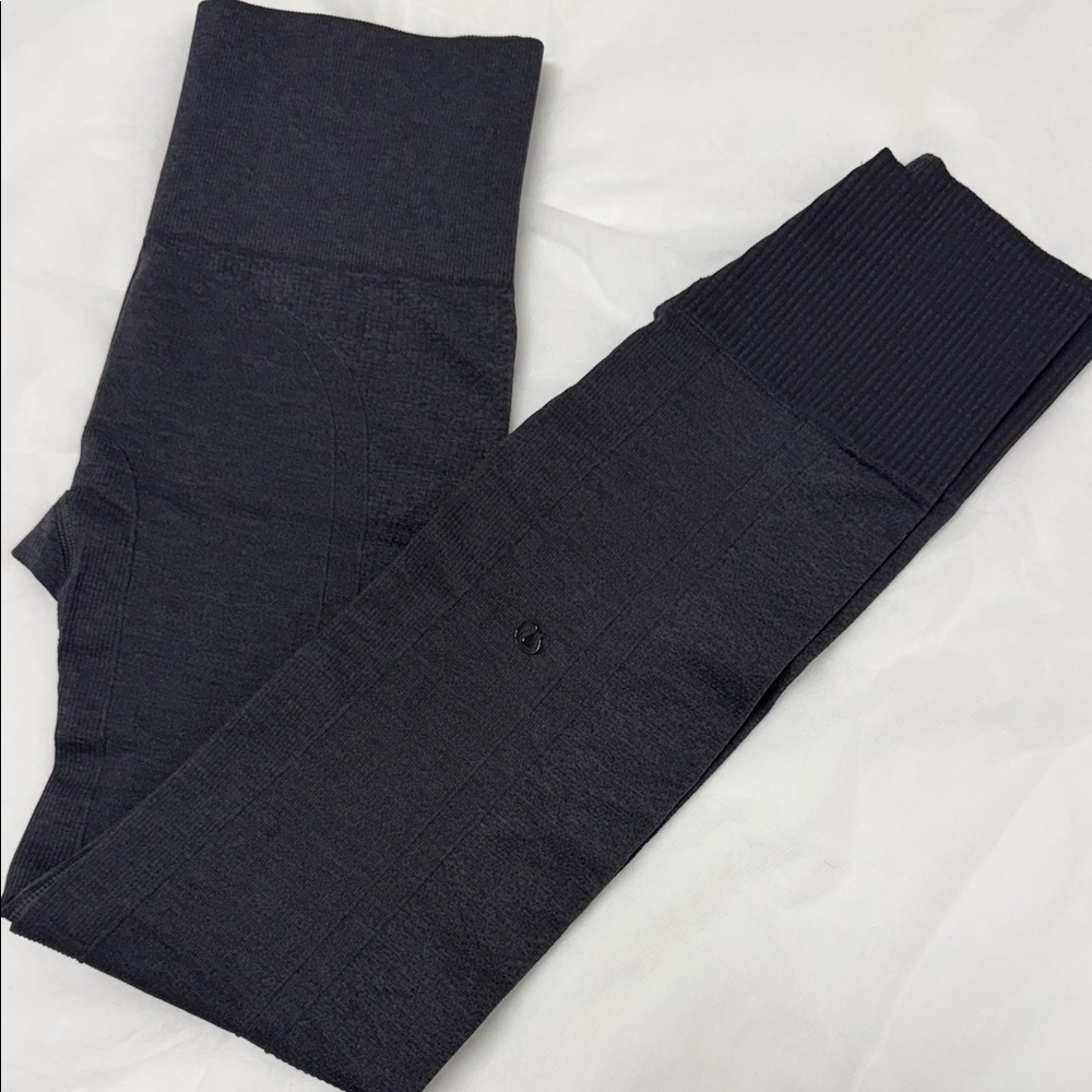 lululemon athletica grey charcoal Ribbed-Waist Leggings